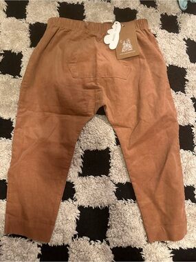 Angel Dear Corduroy Elastic Waist Pants in Rust